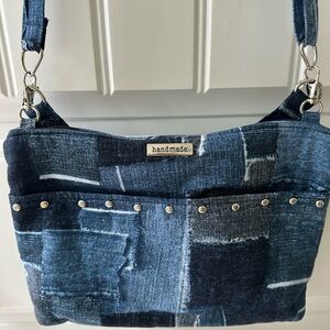 Handmade Blue Patchwork Women's Bag